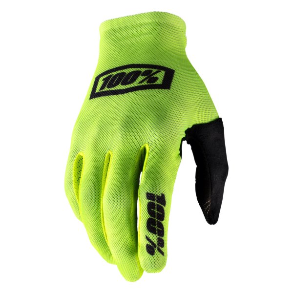 100%® - Celium V2 Men's Gloves (Large, Fluo Yellow)