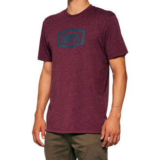 100%® - Icon Men's Tee (Small, Maroon Heather)