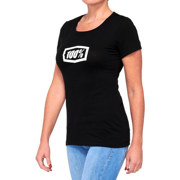 100%® - Icon Women's Tee (Small, Black)