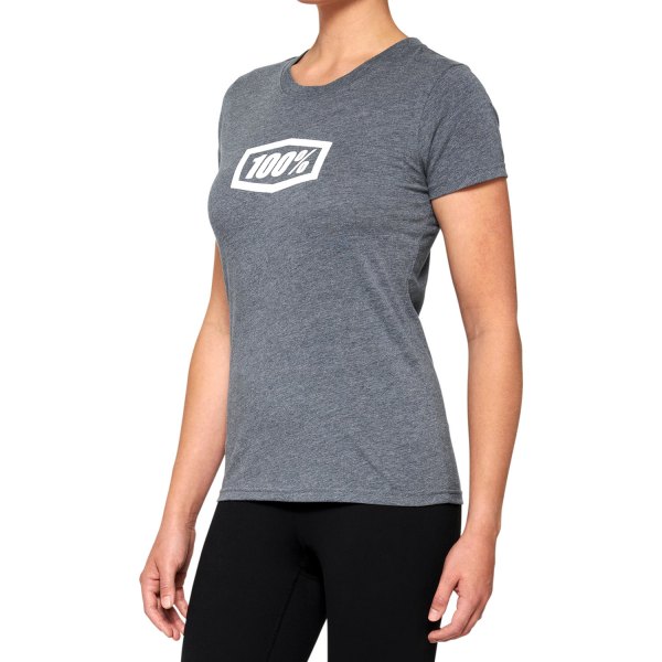 100%® - Icon Women's Tee (Small, Heather Gray)