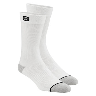 100%® 24021-000-17 - Solid Socks (Small/Medium, White)