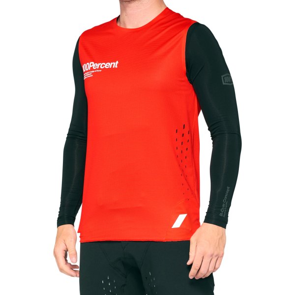 100%® - R-Core Concept Men's Sleeveless Jersey (Small, Red)