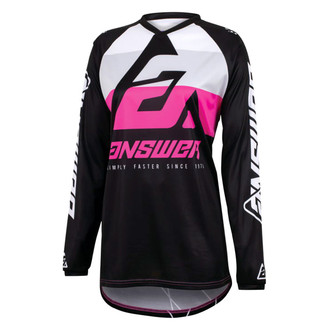 Answer Racing® - A23 Sync CC Women's Jersey (2X-Large, Black/White/Rhodamine)