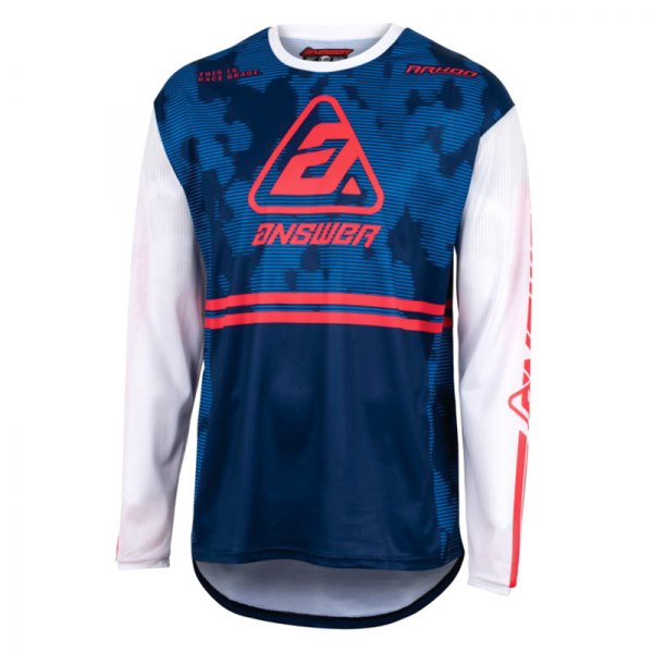 Answer Racing® - A23 Arkon Trials Men's Jersey (Medium, Blue/White/Red)