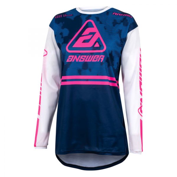 Answer Racing® - A23 Arkon Trials Women's Jersey (Medium, Blue/White/Magenta)