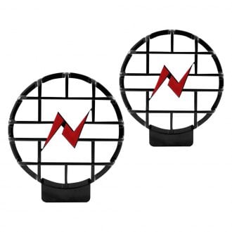 Anzo® 851036 - 6" Round Black Plastic Light Grilles with Anzo Logo