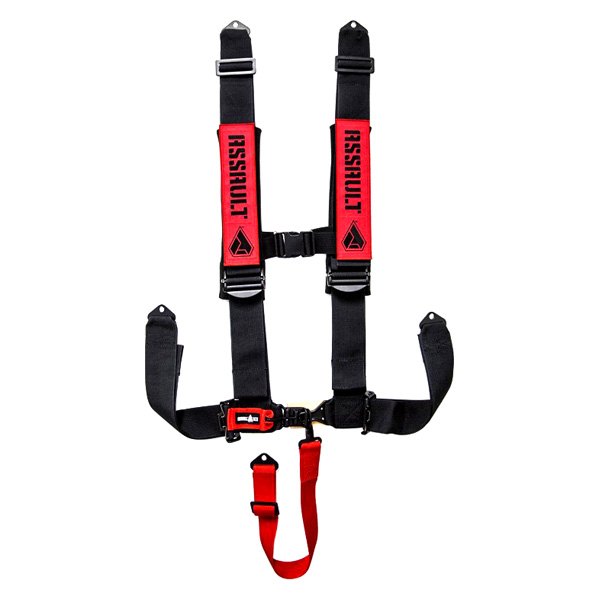 Assault® - H-Style 3" 5-Point Red Racing Harness