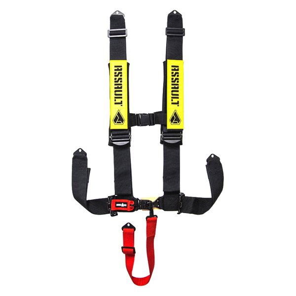 yellow climbing harness