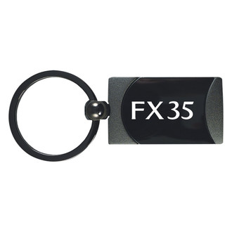 Autogold® - FX35 Logo Gun Metal Two-Tone Rectangular Key Chain
