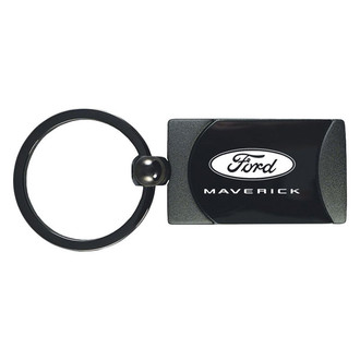 Autogold® - Maverick 2022 Logo Gun Metal Two-Tone Rectangular Key Chain