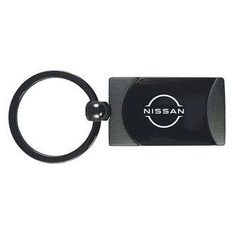 Autogold® - Leaf Logo Gun Metal Two-Tone Rectangular Key Chain