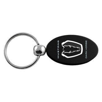 Autogold® - Mustang Dark Horse Logo Oval Key Chain
