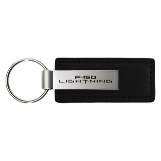Autogold® - F-150 Lightning Logo Leather Key Chain