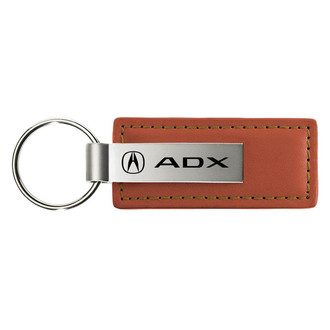 Autogold® - ADX Logo Brown Leather Key Chain