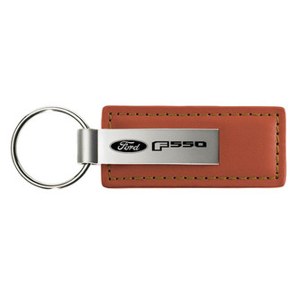 Autogold® - F-550 Logo Brown Leather Key Chain