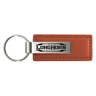 Autogold® - Longhorn Limited Edition Logo Brown Leather Key Chain