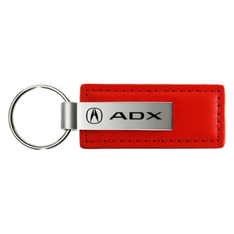 Autogold® - ADX Logo Red Leather Key Chain