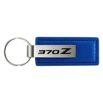 Autogold® - 370Z Logo Blue Leather Key Chain