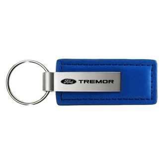 Autogold® - Tremor Logo Blue Leather Key Chain