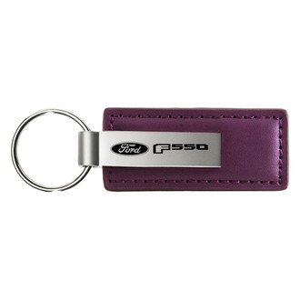 Autogold® - F-550 Logo Purple Leather Key Chain