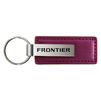 Autogold® - Frontier Logo Purple Leather Key Chain