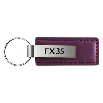 Autogold® - FX35 Logo Purple Leather Key Chain