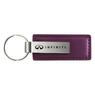 Autogold® - Infiniti Logo Purple Leather Key Chain