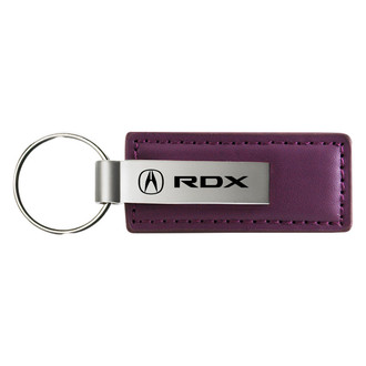Autogold® - RDX Logo Purple Leather Key Chain