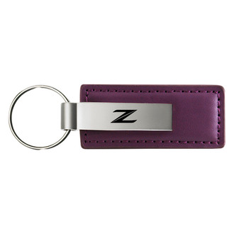 Autogold® - Z (New) Logo Purple Leather Key Chain