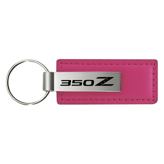 Autogold® - 350Z Logo Pink Leather Key Chain