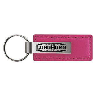 Autogold® - Longhorn Laramie Logo Pink Leather Key Chain