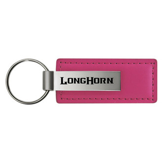 Autogold® - Longhorn Logo Pink Leather Key Chain