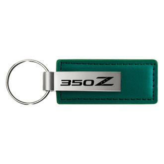 Autogold® - 350Z Logo Green Leather Key Chain