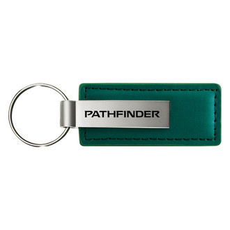 Autogold® - Pathfinder Logo Green Leather Key Chain