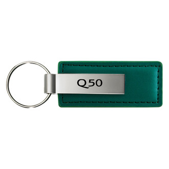 Autogold® - Q50 Logo Green Leather Key Chain