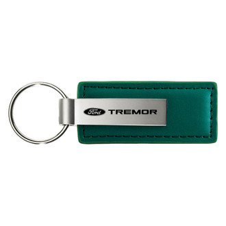 Autogold® - Tremor Logo Green Leather Key Chain