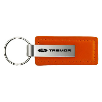 Autogold® - Tremor Logo Orange Leather Key Chain