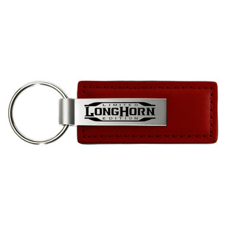 Autogold® - Longhorn Limited Edition Logo Burgundy Leather Key Chain