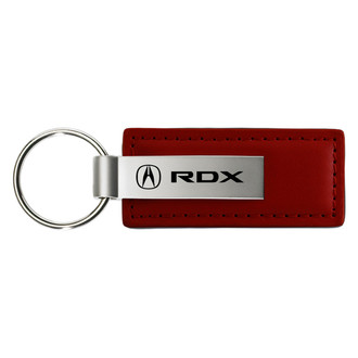 Autogold® - RDX Logo Burgundy Leather Key Chain