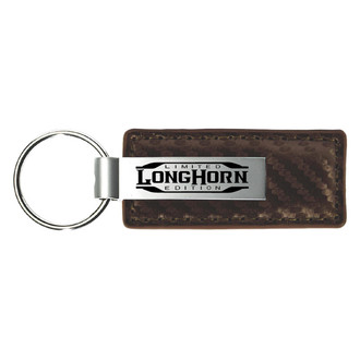 Autogold® - Longhorn Limited Edition Logo Taupe Carbon Fiber Leather Key Chain
