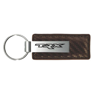 Autogold® - TRX Logo Taupe Carbon Fiber Leather Key Chain