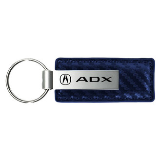 Autogold® - ADX Logo Navy Carbon Fiber Leather Key Chain
