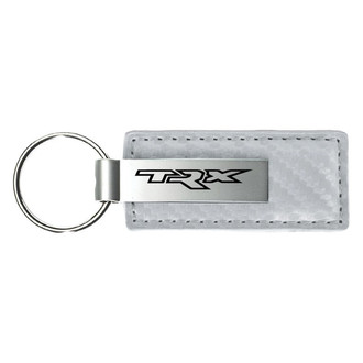 Autogold® - TRX Logo White Carbon Fiber Leather Key Chain