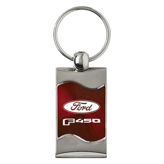 Autogold® - F-450 Logo Rectangular Wave Key Chain