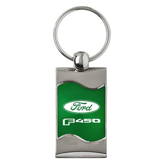 Autogold® - F-450 Logo Rectangular Wave Key Chain