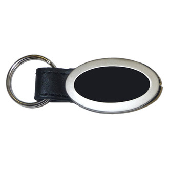 Autogold® - Blank Logo Oval Leather Key Chain