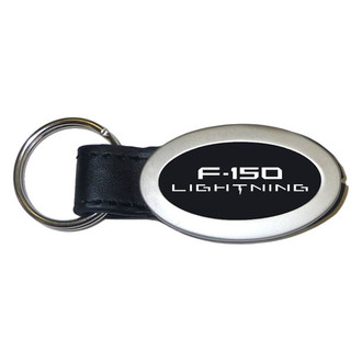 Autogold® - F-150 Lightning Oval Leather Key Chain