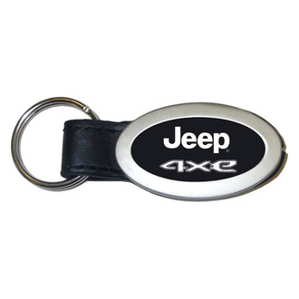 Autogold® - Jeep 4xe Oval Leather Key Chain