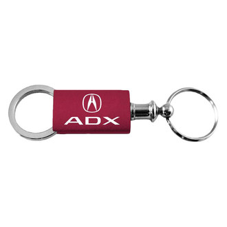 Autogold® - ADX Logo Burgundy Anodized Aluminum Valet Key Chain