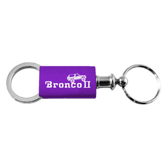 Autogold® - Bronco II Climbing Logo Purple Anodized Aluminum Valet Key Chain